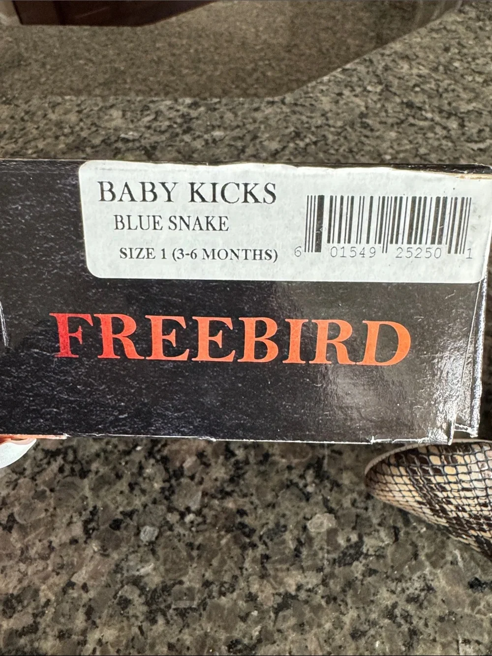 freebird Snake-Print Slip-On Baby Shoes in Brown and Cream
